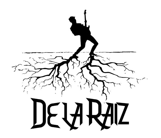 Logo de Corporación de la Raíz: un guitarrista naciendo desde las raíces